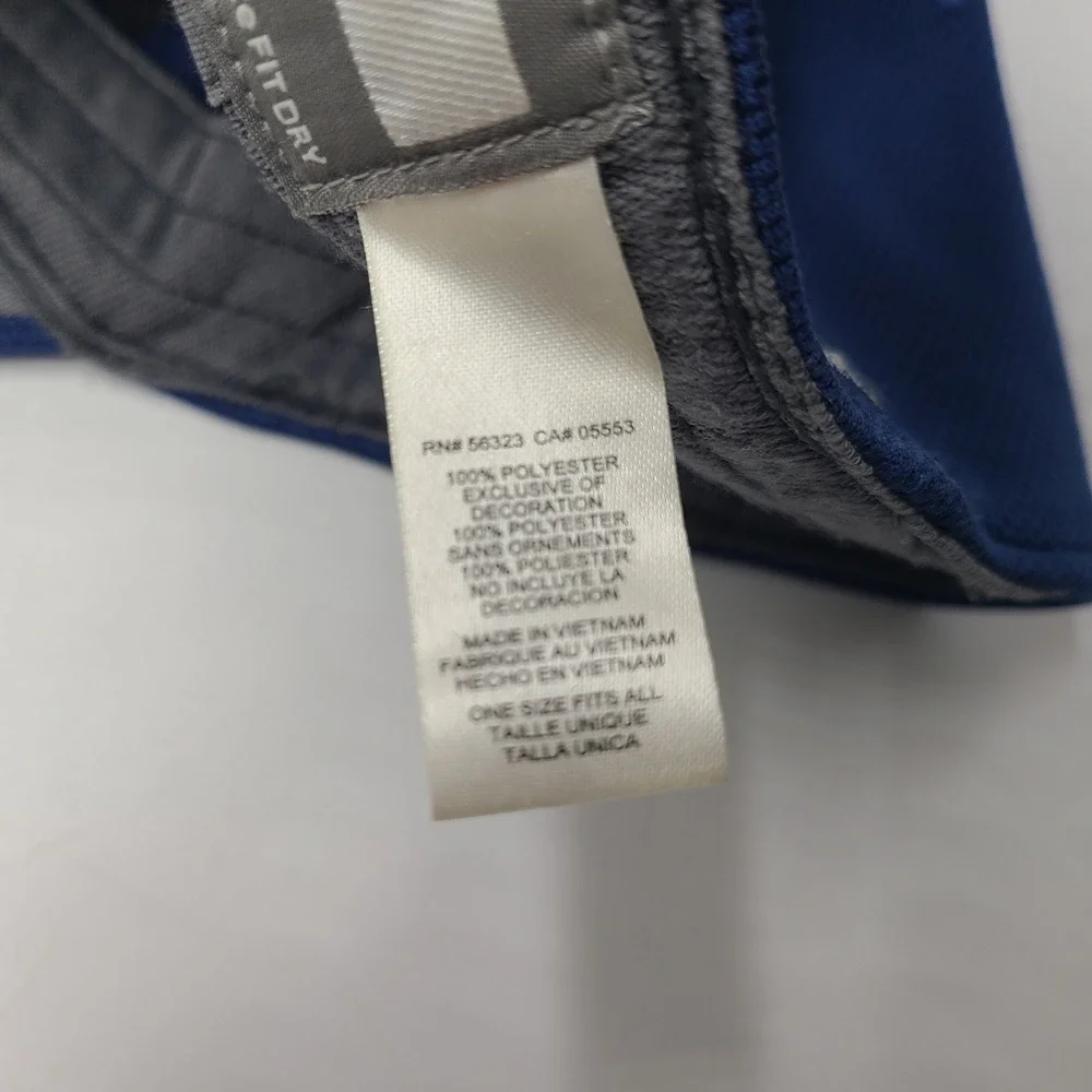 Nike Hat Fitted (Seems‎ S-M) Blue White Fit Dry Swoosh Logo Jersey Mesh Casual